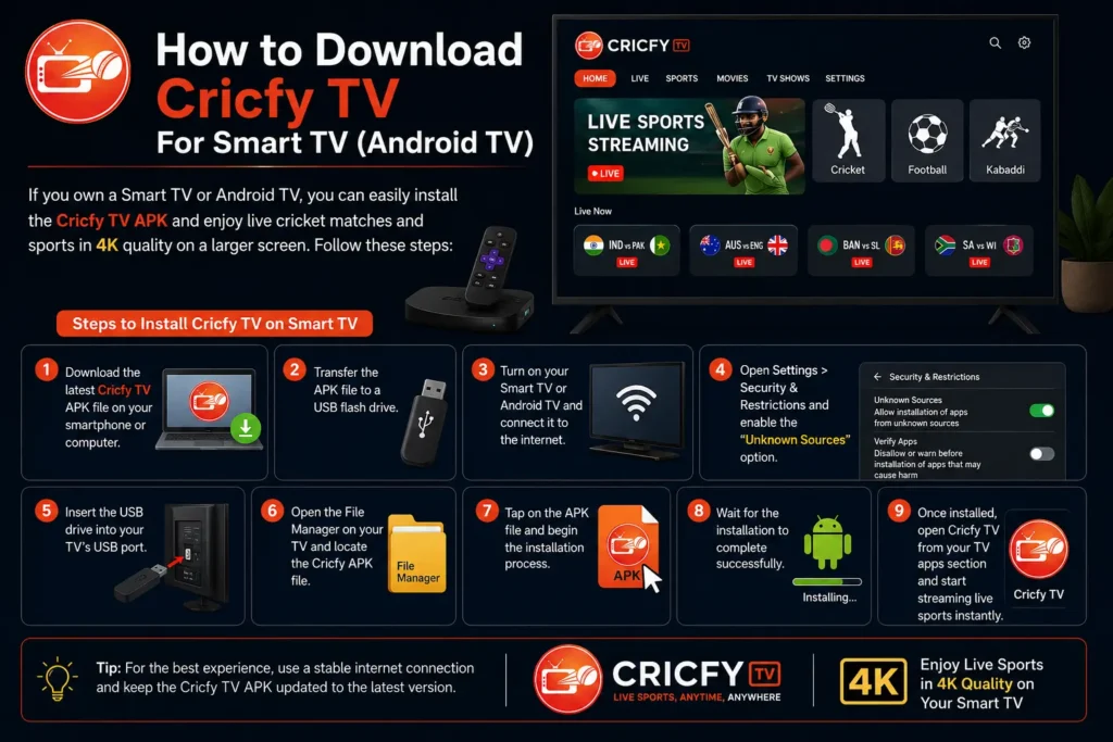 Cricfy TV for Smart TV