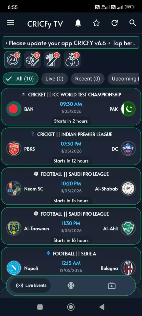 Cricfy TV App